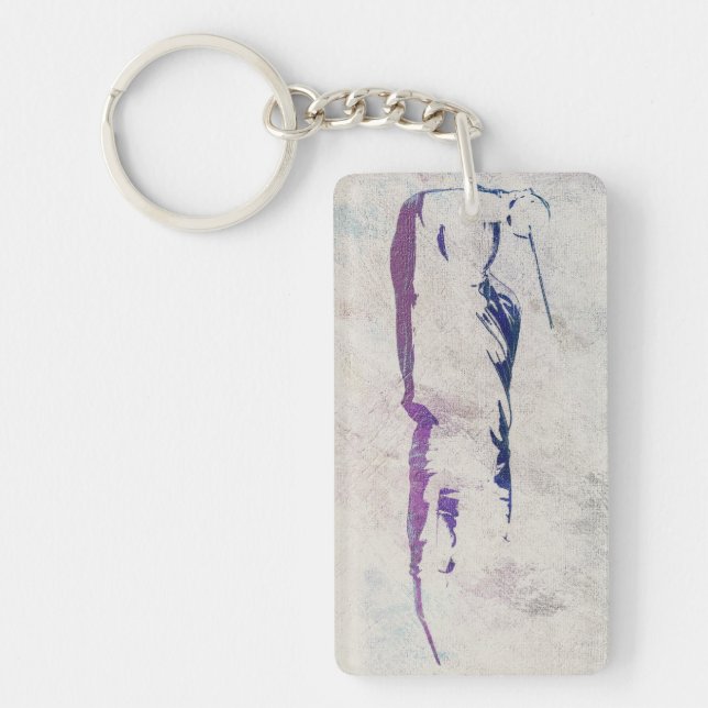 Fencing Silhouette Keychain (Front)