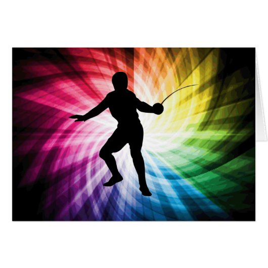 Fencing Silhouette; Spectrum (Front Horizontal)