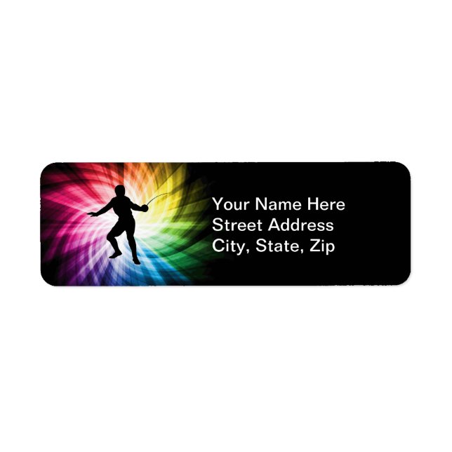 Fencing Silhouette; Spectrum Label (Front)