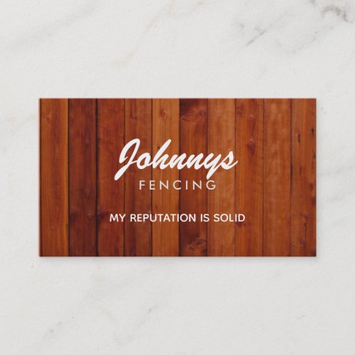 Fencing Slogans Business Cards