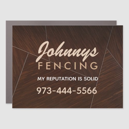 Fencing Slogans Business Cards Car Magnet