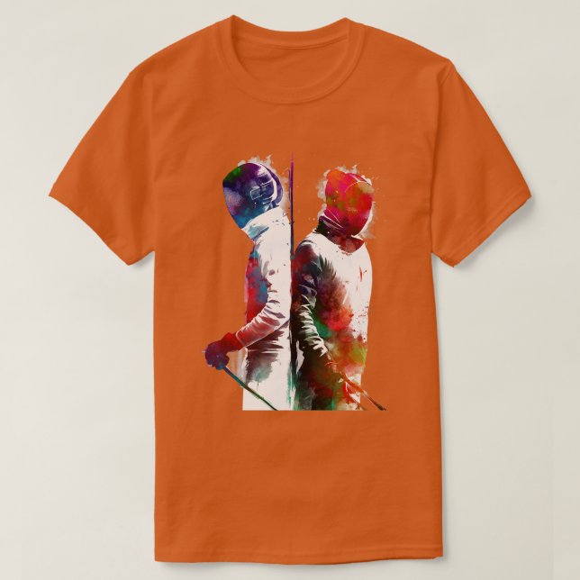 fencing sport art fencing sport T-Shirt (Design Front)