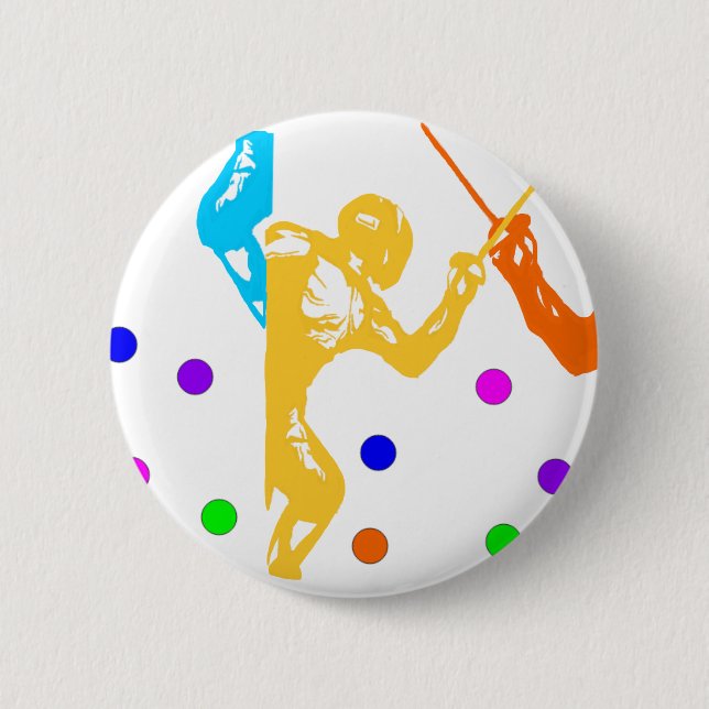Fencing Sport Button (Front)