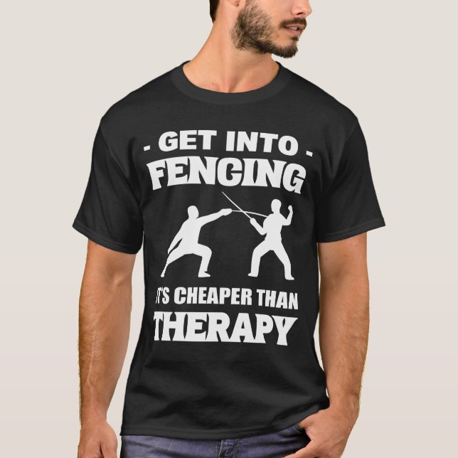 Fencing Sport Fencer retro T-Shirt (Front)