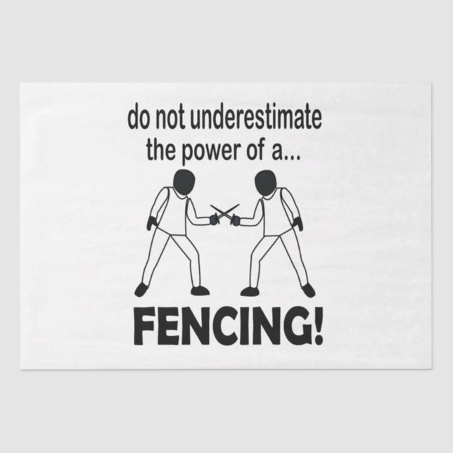 Fencing Sport Game Fencing Tissue Paper (Front)