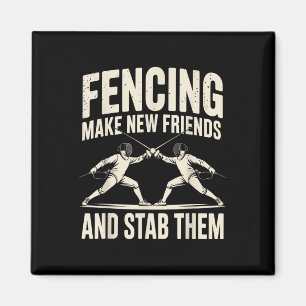 Fencing Sport Novelty For Men Women Fencer Fencing Magnet
