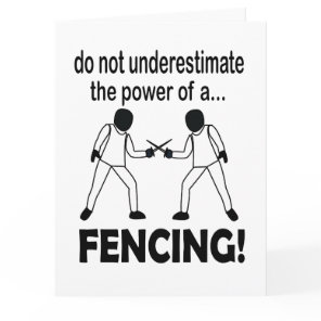 Fencing Sports Birthday Fencing Card