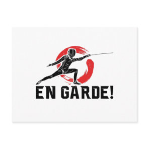 Fencing Sports | Fencer Foil En Garde Gifts Postcard