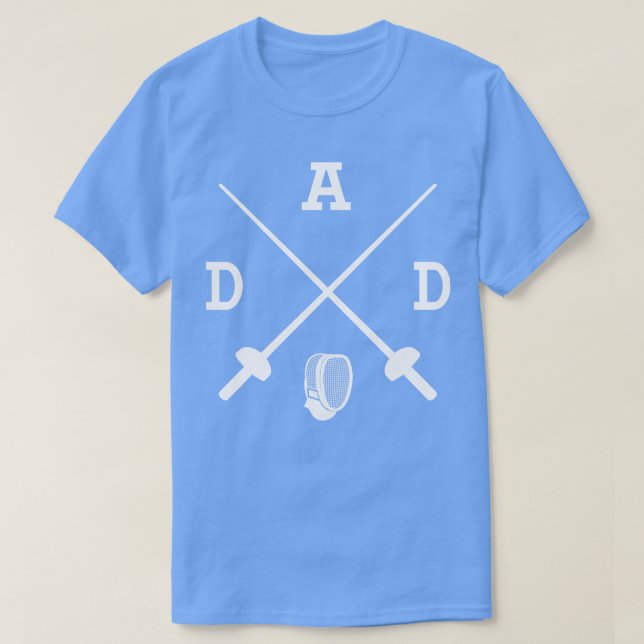 Fencing Sports Fencer Swords Fence  T-Shirt (Design Front)