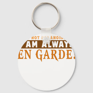 Fencing Sportsman Foil, Saber, Epee Competition Gi Keychain