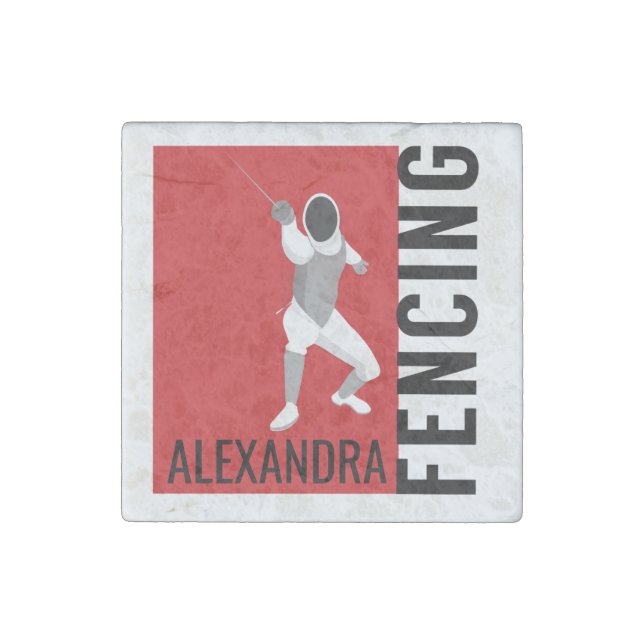 Fencing Stone Magnet (Front)