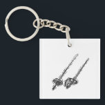 Fencing Swords Keychain<br><div class="desc">Do you Love Fencing? Then share these Sporty Designs on your favorite products with your friends, family, and the world!</div>