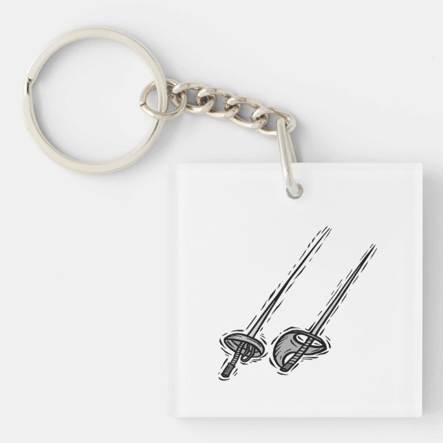 Fencing Swords Keychain (Front)