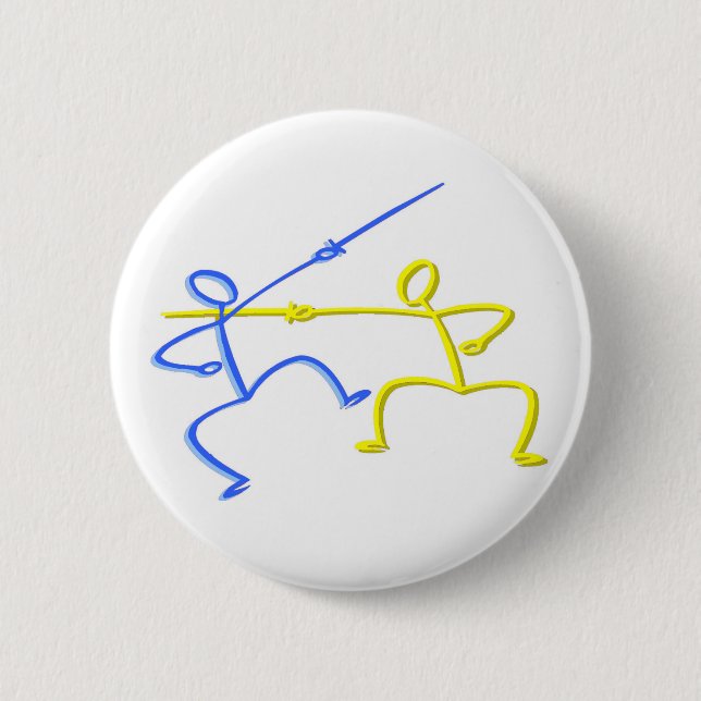 Fencing T-shirts and Gifts. Button (Front)