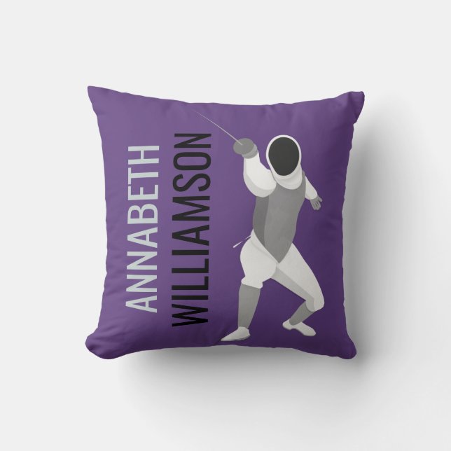 Fencing Throw Pillow (Front)