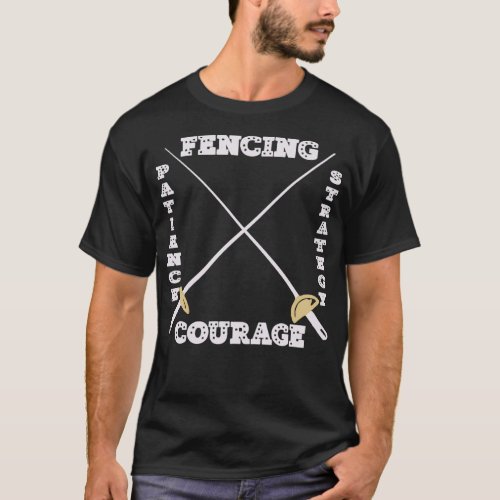 Fencing trainer fencer epee Florett Sport Team FEN T_Shirt
