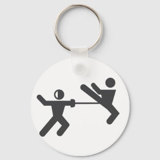 Fencing vs taekwondo keychain
