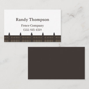 Fencing With A wood In Background Business Card