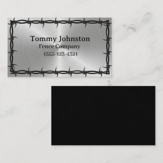 Fencing With Barb Wire on it Business Card