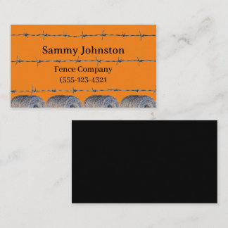  Fencing With Barb Wire on it   Business Card