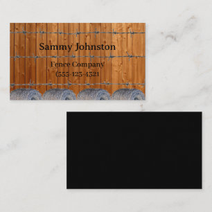 Fencing With Barb Wire on it Business Card