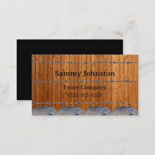  Fencing With Barb Wire on it   Business Card