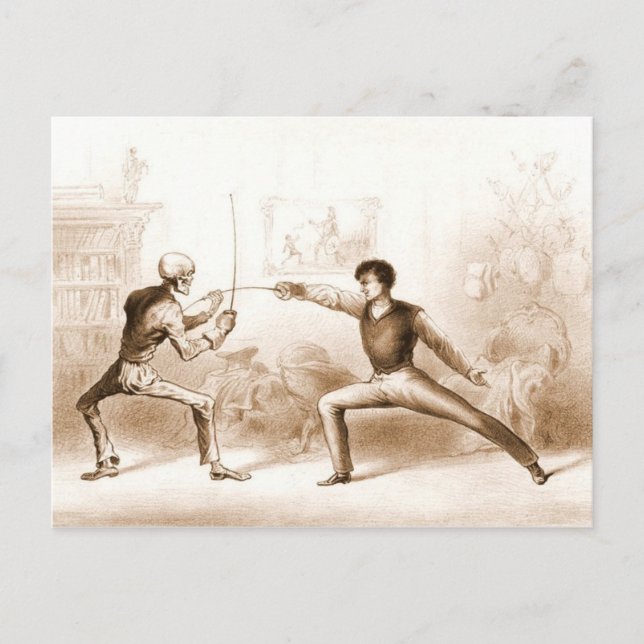 Fencing with Death postcard (Front)