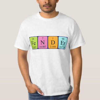 Fender periodic table name shirt