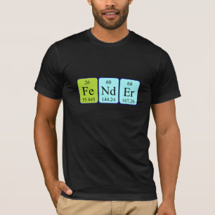 Fender periodic table name shirt