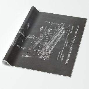 Fender Steel Guitar Patent- Cute Guitar Lover Gift Wrapping Paper