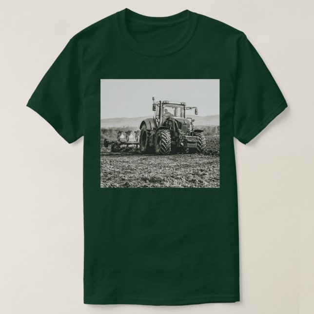Fendt Tractor Ploughing in The Surrey Hills UK  T-Shirt (Design Front)