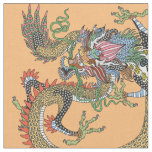 Feng Huang and Chinese dragon Fabric