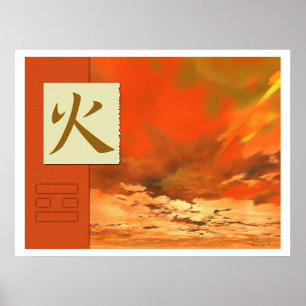 Feng Shui: Bagua Images: Fire Landscape Poster