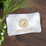 Feng Shui Bagua luxury gold and pearl Business Card