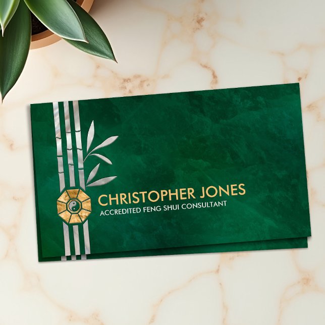 Feng Shui Bagua / Pakua and Lucky bamboo Business Card (Creator Uploaded)