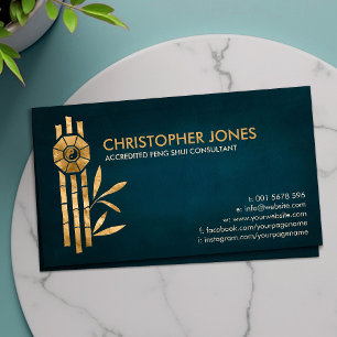 Feng Shui Bagua / Pakua and Lucky bamboo Business Card