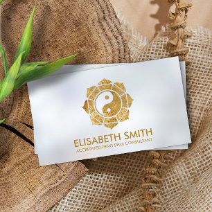 Feng Shui Bagua / Pakua Lotus mandala Business Card