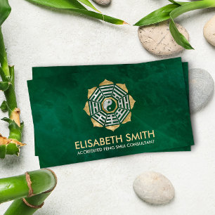 Feng Shui Bagua / Pakua Lotus mandala Business Card