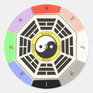 Feng Shui Bagua - Three Inch - 8 cm Classic Round Sticker