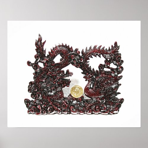 Feng Shui Dragon  Phoenix Poster