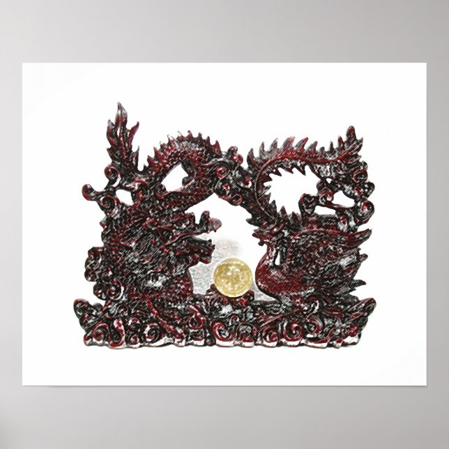 Feng Shui Dragon & Phoenix Poster (Front)