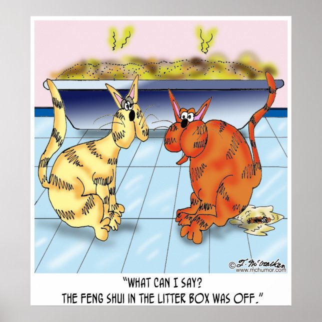 Feng Shui In The Litter Box Is Off Poster (Front)