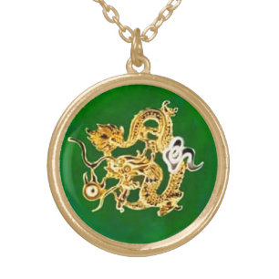 Feng Shui Jade Dragon Pendant