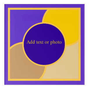 Feng Shui Northwest Purple, Yellow and Beige Acrylic Print