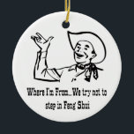 Feng Shui Ornament<br><div class="desc">Ornament features a humorous retro style design.</div>