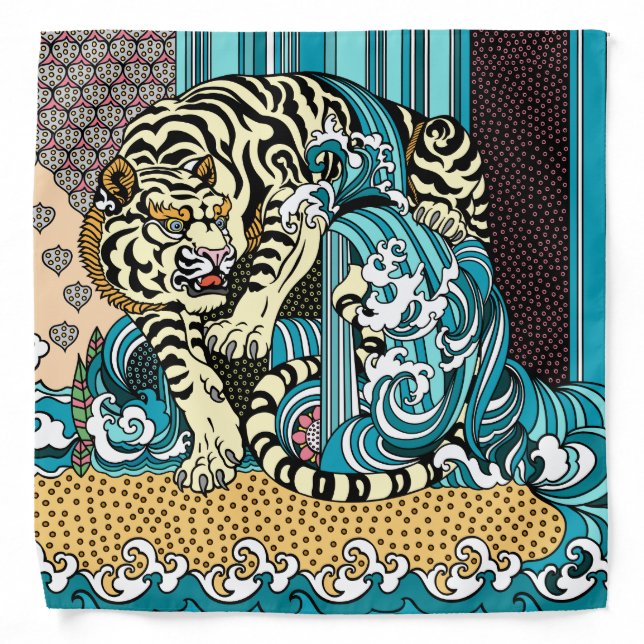 Feng Shui White Tiger Bandana (Front)