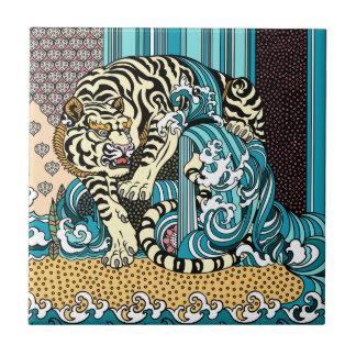 Feng Shui White Tiger Ceramic Tile