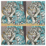 Feng Shui White Tiger Fabric