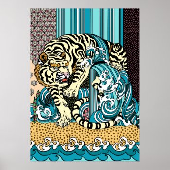 Feng Shui White Tiger Poster by insimalife at Zazzle