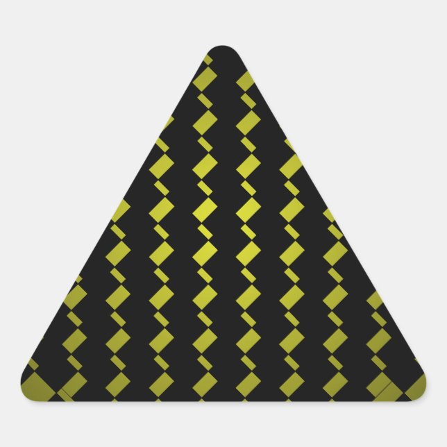 FengShui Fusion Army Green Black Geometric Hipster Triangle Sticker (Front)